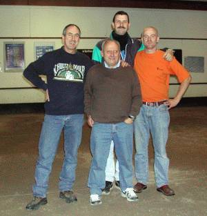 Die B-Finalisten Bernard, Luigi, Johannes, Eric (von links nach rechts)